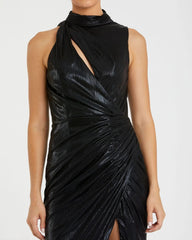 Black High Neck Sleeveless Gown