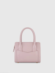 Purple Small Leather Tote Bag With Gold Hardware - FINAL SALE