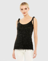 Crystal Embellished Soft Tie Cami Top - FINAL SALE