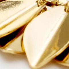 Metal Shiny Leaf Earrings