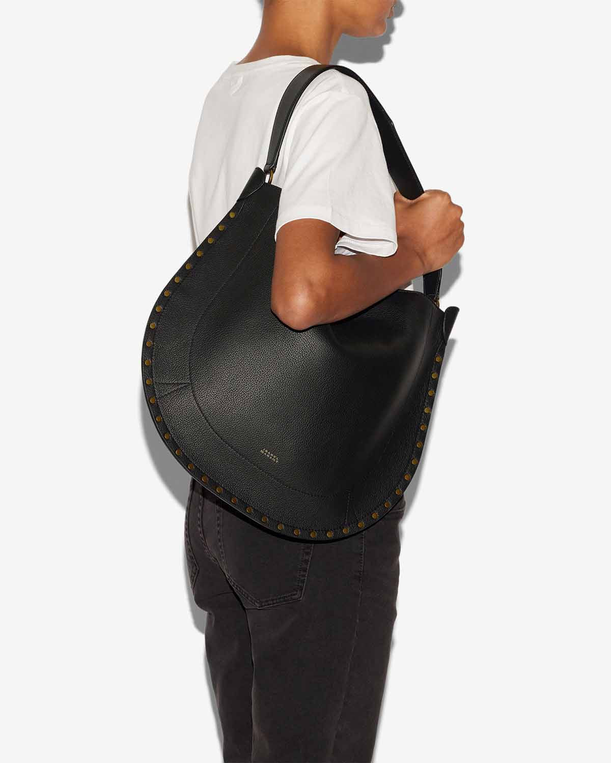 OSKAN HOBO SOFT BAG IN GRAINED LEATHER
