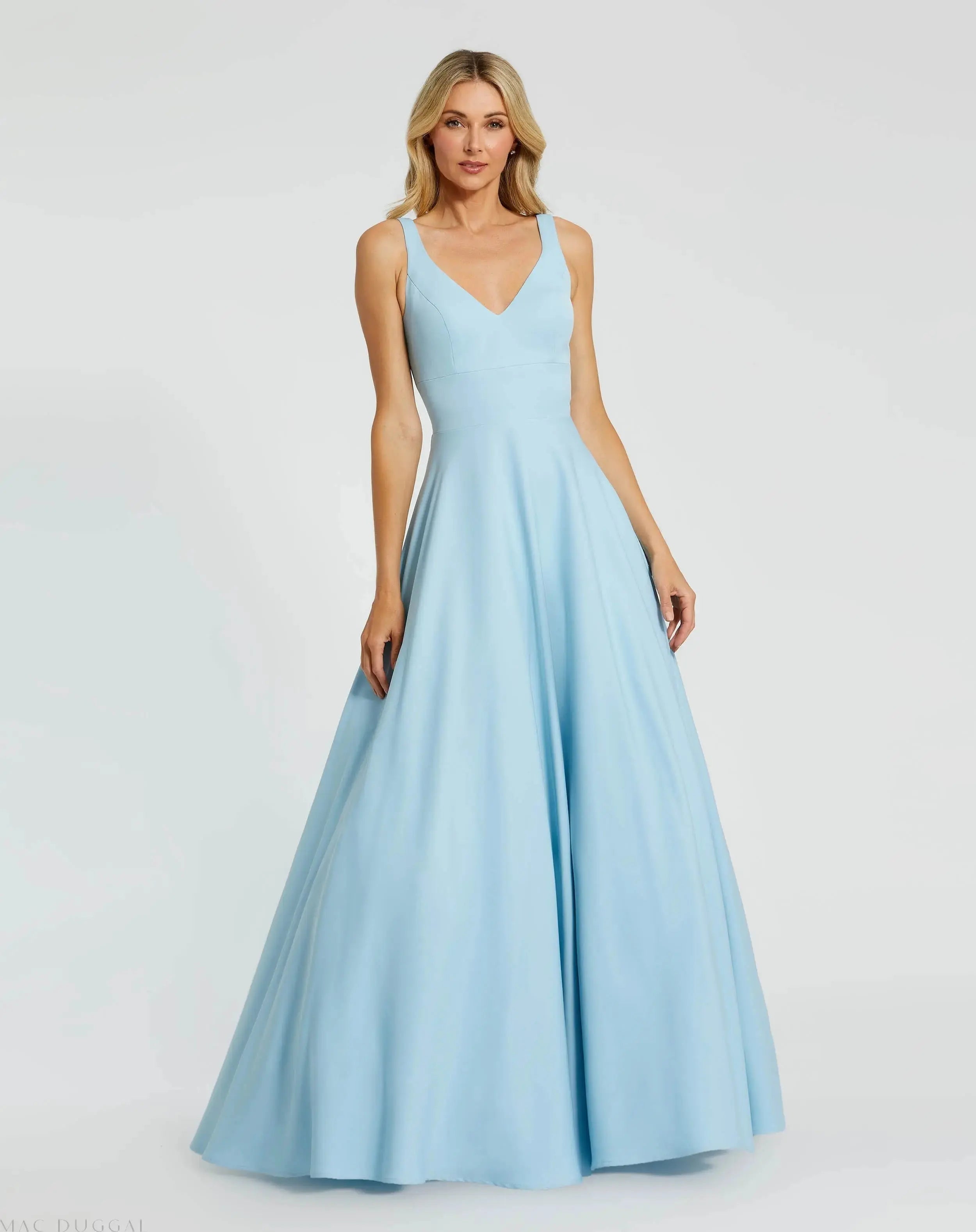 Classic Sleeveless A-Line Gown with Pockets