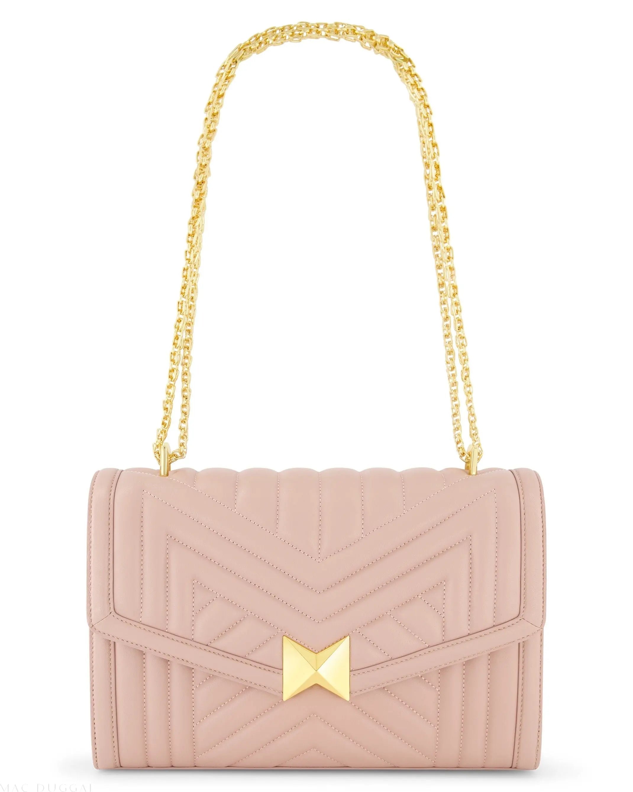 Pink Quilted Napa Leather Handbag With Gold Hardware - FINAL SALE