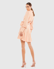 Pink Short Wrap Dress